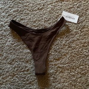 Chocolate Brown thong bikini bottom NWT